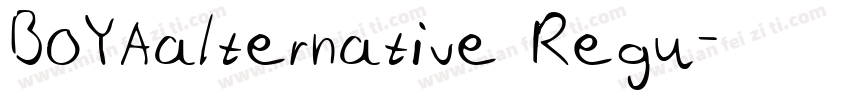 BOYAalternative Regu字体转换
